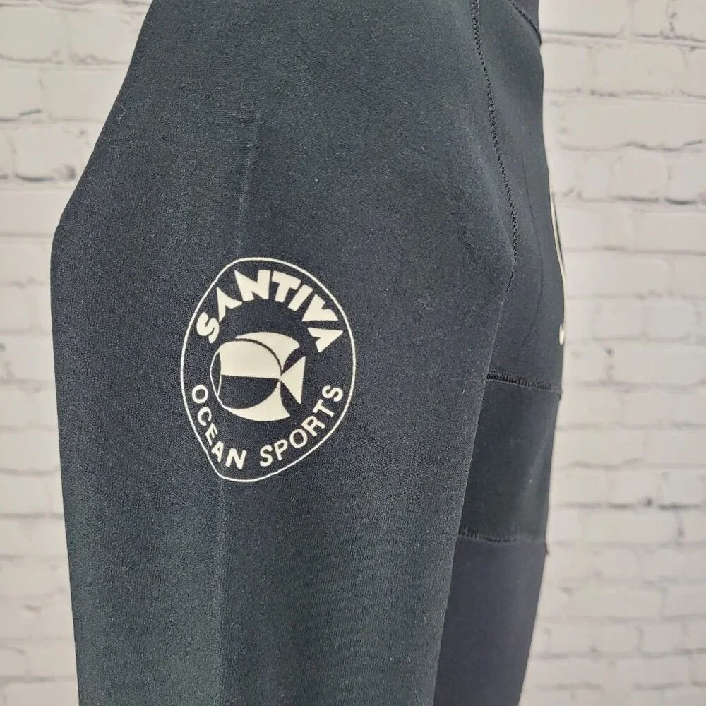 Santiva Water Sports Black Long Sleeve Full Body Wetsuit Beach Size Medium M
